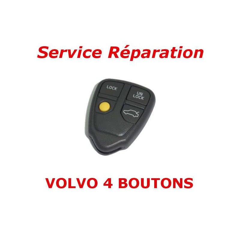 Service réparation télécommande clé 4 boutons Volvo S70, V70, C70, S40, V40, XC90, XC70