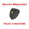 Service réparation télécommande clé 4 boutons Volvo S70, V70, C70, S40, V40, XC90, XC70