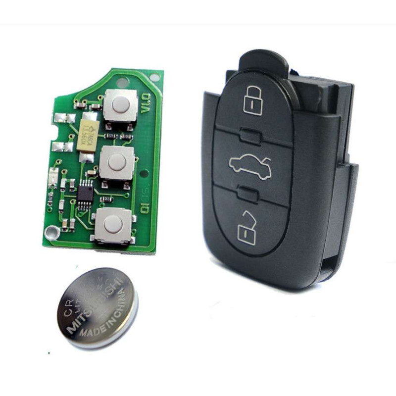 Télécommande émetteur Audi A3 A4 A6 RS4 TT Quattro 3 boutons 4D0837231A 4D0 837 231 A