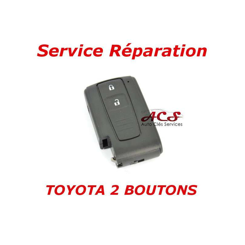 Service de réparation pour télécommande clé Toyota Avensis, Crown, Prius, Verso, Rav 4, IQ 2 boutons