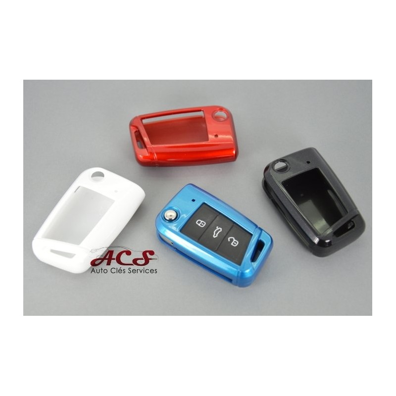 Carcasa para llave de 3 botones para VW Golf 7 Polo Touran Tiguan MK7