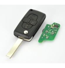 Circuit Imprimé 7946 Clé Télécommande Vierge INOKEY Pour Peugeot Boxer Citroën Jumper 2009-2020 - 3 Boutons Avec Pile Et Lame Clé Magneti Marelli