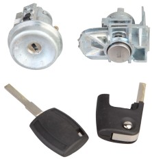 Kit barril neiman fechaduras de porta + 2 chaves Ford Fiesta MK7 2008 - 2017