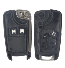  Koaudb Coque de Protection pour clé de Voiture Compatible avec  Vauxhall Opel Corsa Astra Vectra Zafira Signum Meriva Tigra Insignia Combo  2 Boutons Pliable avec Porte-clés (R-Opl-2F-B)