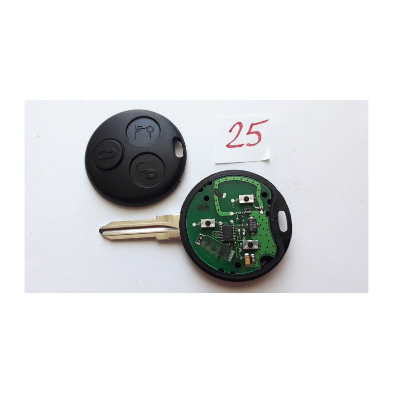 Remote control transmitter 3 buttons Smart Fortwo 450, Forfour, Roadster