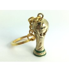 Metalen souvenir sleutelhanger van de trofee van het WK 2018 in Rusland