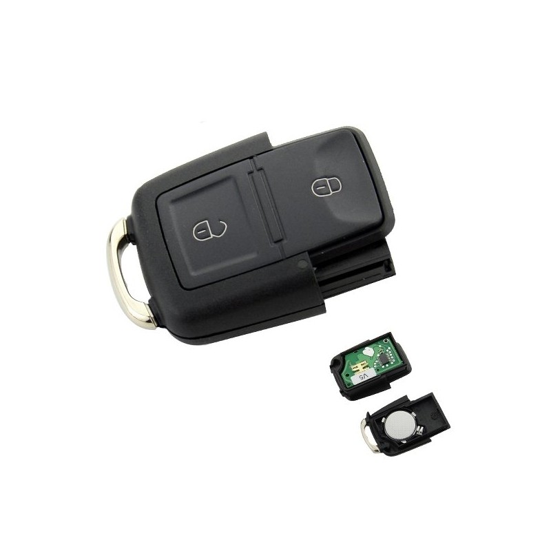 Controle remoto transmissor VW SEAT SKODA 2 botões 1J0959753CT 1 J0 959 753 CT 1M0959753E