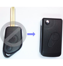 Kit de transformación de llave plegable Citroën Xsara Picasso, Saxo, Berlingo, Peugeot Partner, plegable de 2 botones