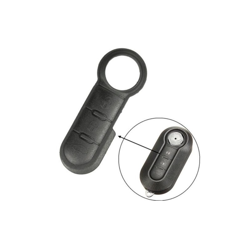 Black 3-button button for Fiat remote control