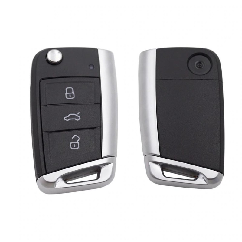 Plip caso chave 3 botões VW Volkswagen Golf VII 7, Polo Tiguan MK7 Plip caso chave 3 botões VW Volkswagen Golf VII 7, Polo Tiguan MK7