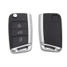 Carcasa para llave de 3 botones compatible con VW, Seat y Skoda.