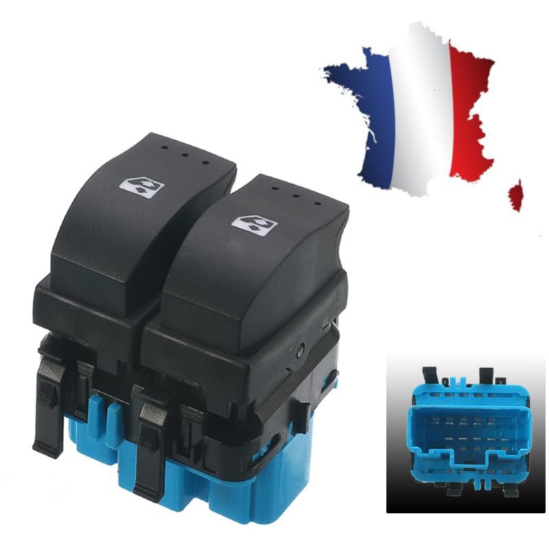 Interrupteur bouton commande lève vitre Renault Clio Megane Scenic 8200107772 Interrupteur bouton commande lève vitre Renault Clio Megane Scenic 8200107772