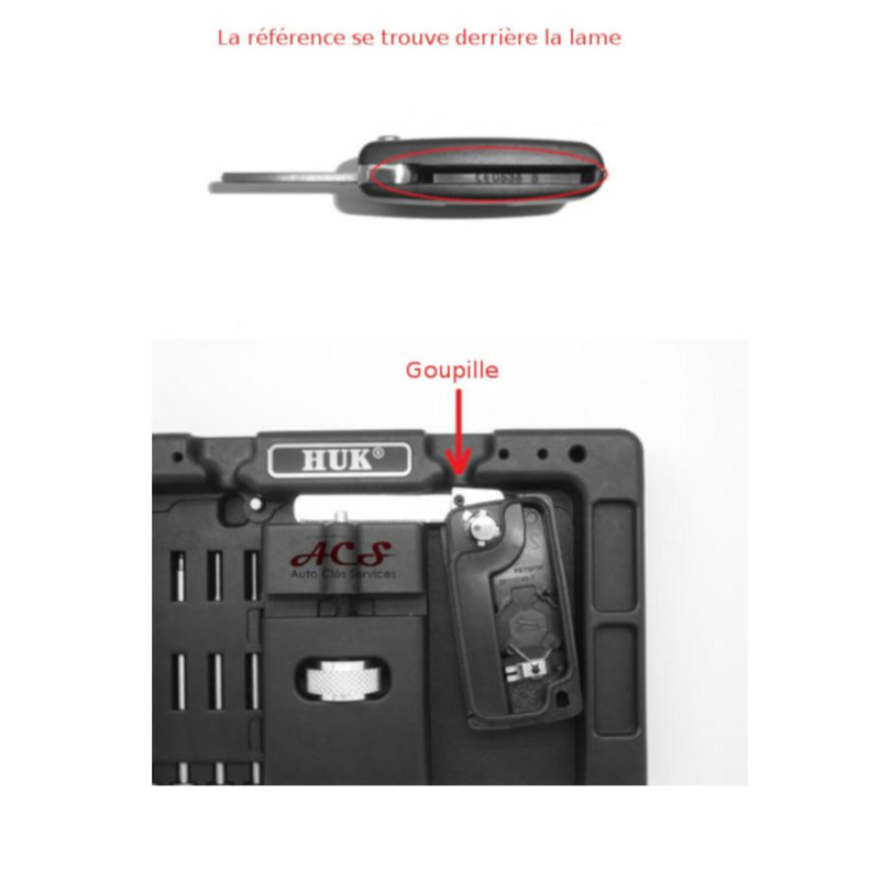 Boitier coque de clé plip 3 boutons Citroen C4, Picasso, C5 CE0523 ACS