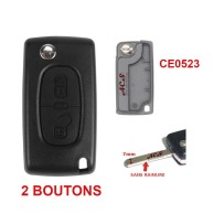 Plip caso chave 2 botões Citroen C2, C3 CE0523