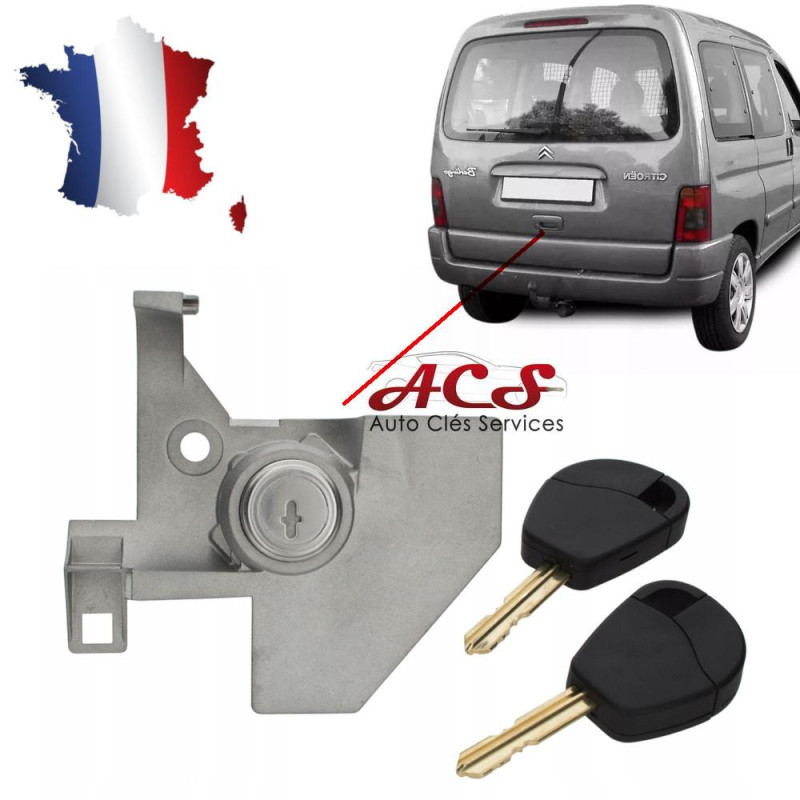 Serrure barillet de coffre Hayon Citroen BERLINGO Peugeot PARTNER 9170AJ