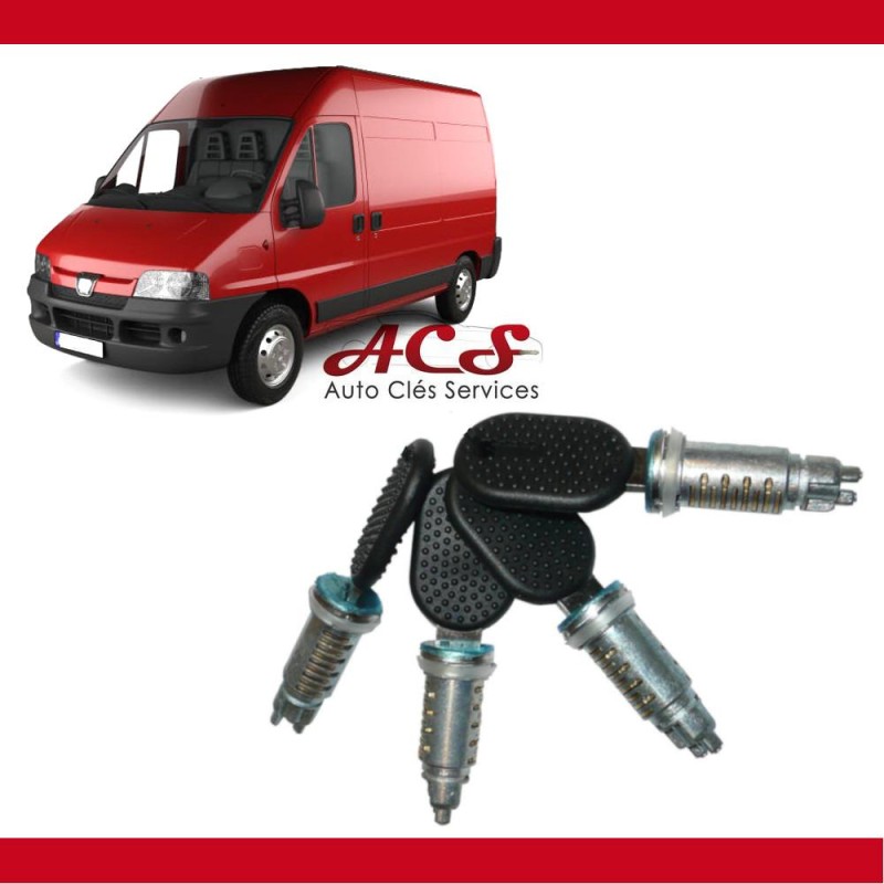 4 Deurslotcilinder voor BOXER DUCATO JUMPER 02-06