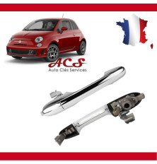 Poignée de porte chrome avant droit FIAT 500 500C ABARTH passager