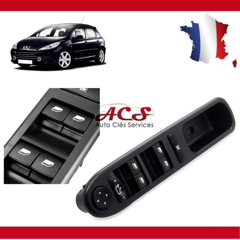 Interrupteur bouton commande lève vitre Peugeot 307 & CC SW 6554KT