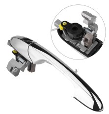 Manija cromada delantera izquierda de la puerta del conductor para FIAT 500 500C ABARTH