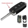 3-button key fob remote case compatible with VW Golf VI Jetta Polo Beetle Touran Tiguan
