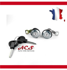 2 serrures barillets de porte Citroen Berlingo Xsara Peugeot Partner 4162Q4 - 4161H9