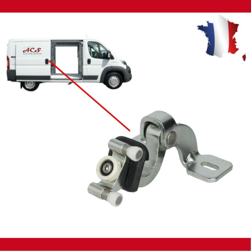 Galet guide de porte coulissante latérale central Boxer Jumper Ducato 1336737080