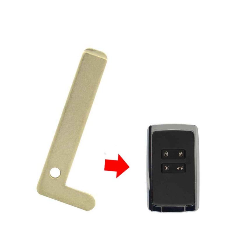 Key blade blank for Renault 4-button card Key blade blank for Renault 4-button card