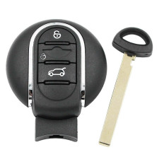 Emetteur télécommande clé Mini Cooper 3 boutons 433Mhz CAS4+ keyless go