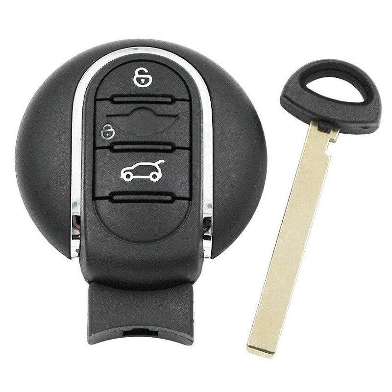 Emetteur télécommande clé Mini Cooper 3 boutons 433Mhz CAS4+ keyless go