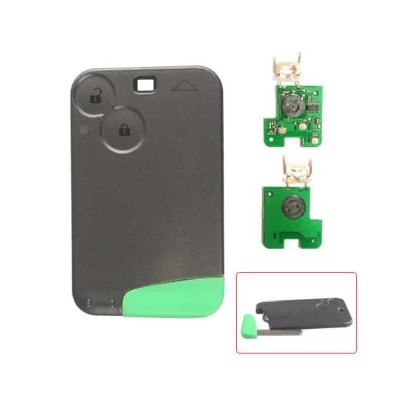 Lege Renault Laguna Espace Vel Satis 2-knops sleutelkaart Lege Renault Laguna Espace Vel Satis 2-knops sleutelkaart