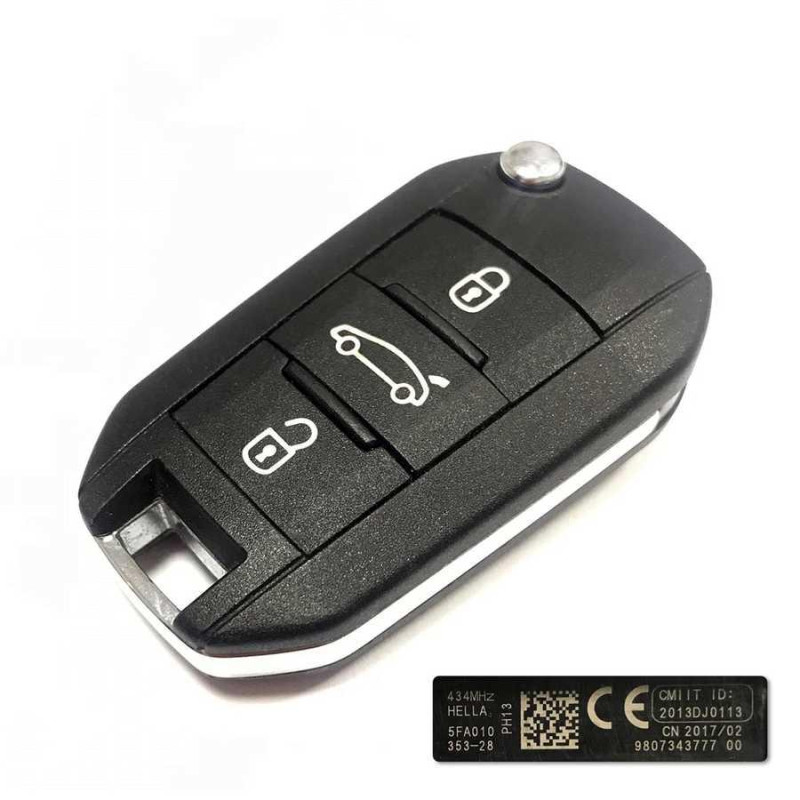 Remote control transmitter Peugeot Citroen Expert Jumpy C3 Cactus 3 buttons AES