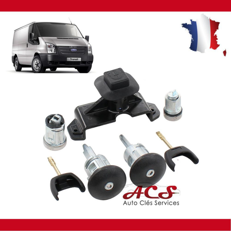 Kit neiman barillet serrure de porte + 2 clés Ford Transit MK7 4874508