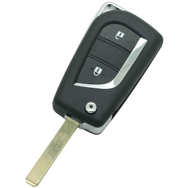 Toyota 2-knops sleutelhanger afstandsbedieningsbehuizing voor Aygo 108 C1