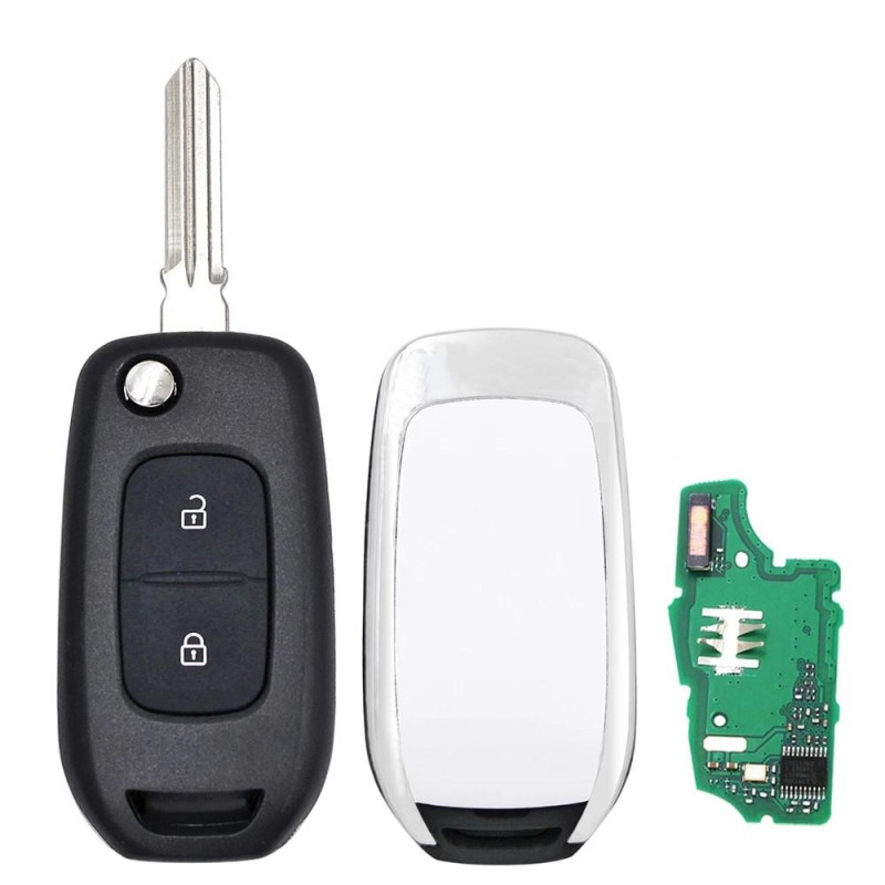 AES remote control transmitter for Dacia Duster Logan Sandero, 2 buttons, foldable AES remote control transmitter for Dacia Duster Logan Sandero, 2 buttons, foldable