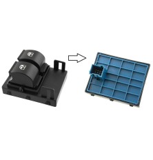 Interruptor botão controle janela elevador Peugeot Bipper Citroen Nemo Fiorino 6490G8