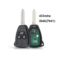 3-button remote transmitter for Chrysler 300C, Dodge, Jeep Wrangler, and Patriot