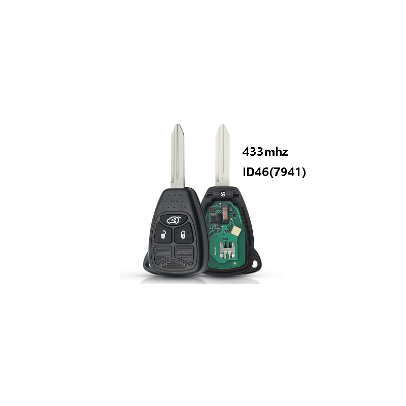 Transmisor remoto de 3 botones para Chrysler 300C, Dodge, Jeep Wrangler y Patriot.