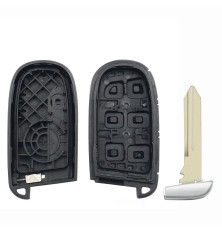 Carcasa para mando a distancia de 2 botones para Chrysler, Jeep, Fiat Compass, Grand Cherokee y Renegade
