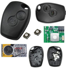 Repair Kit Sleutel afstandsbediening Dacia Logan, Sandero, Duster ,Lodgy Switch knop batterij