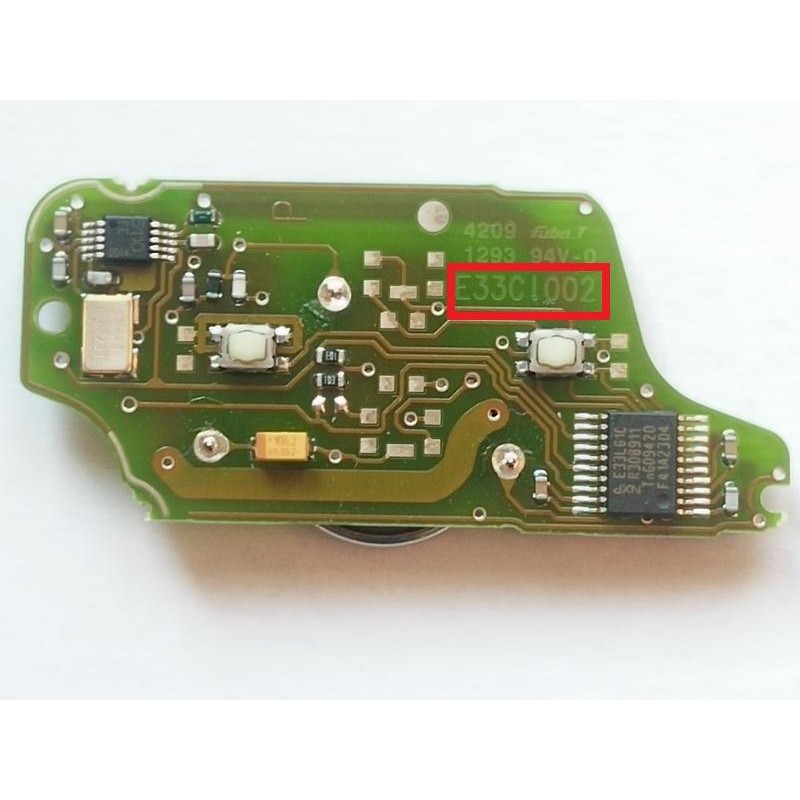 Peugeot Citroen 2-knops elektronische afstandsbediening E33CI002 leeg