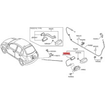 Tailgate Boot Lid Handle Release Switch Button For Renault Modus & Twingo MK2 – 8200076256
