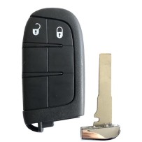 2-button remote key fob case for Jeep, Fiat Compass, Renegade, 500L, and 500X