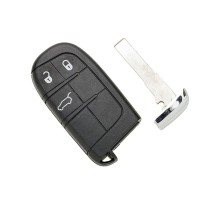 3-button remote key fob case for Jeep, Fiat Compass, Renegade, 500L, and 500X