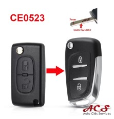 Aangepaste 2-knops sleutelbehuizing voor Citroen C3 Picasso, Berlingo, DS3 CE0523