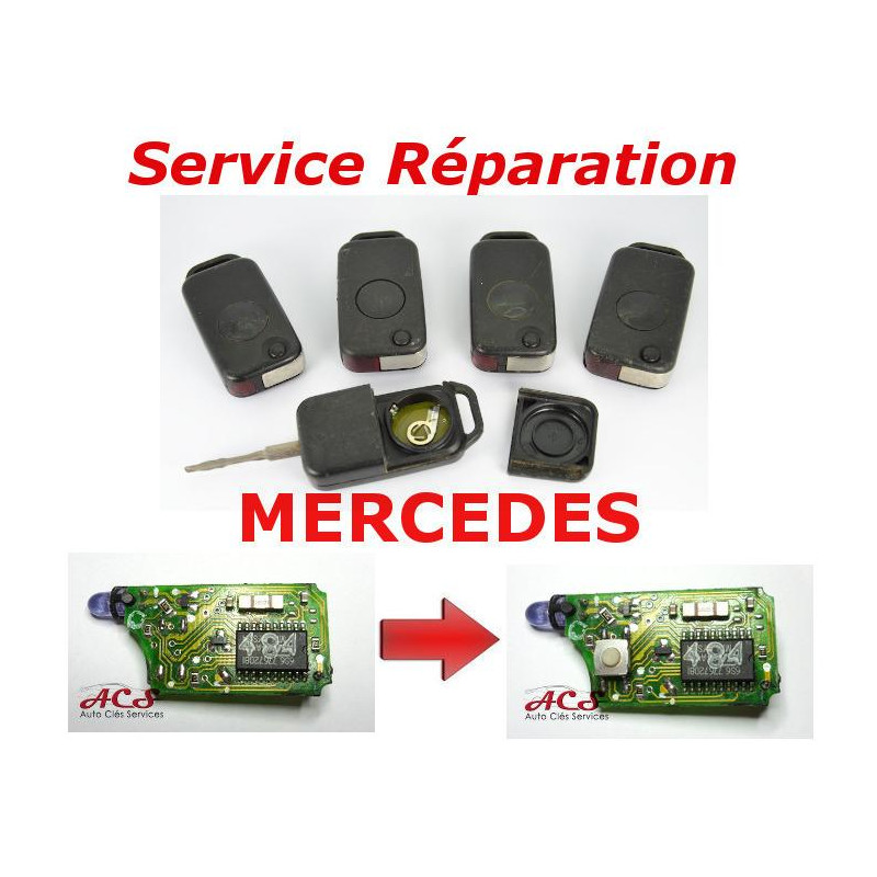Service réparation télécommande clé 1/2/3 boutons Mercedes Classe A C E S SL SLK infrarouge IR