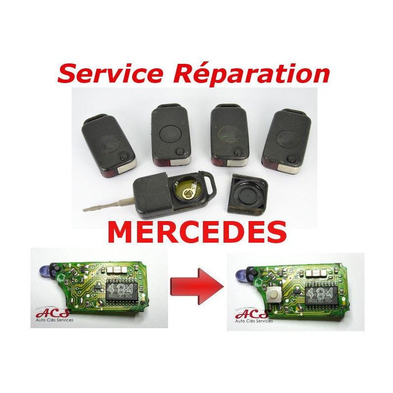 Serviço de reparação chave de controle remoto 1/2/3 botões Mercedes Classe A C E S SL SLK infravermelho IR