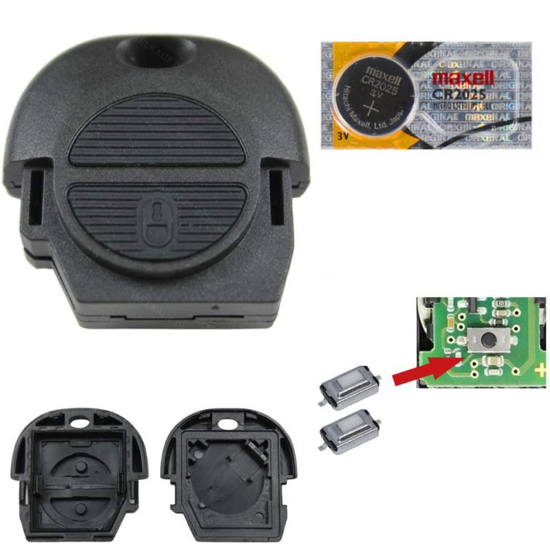 Télécommande coque de clé 2 boutons Nissan X-TRAIL, NAVARA, MICRA, ALMERA, PRIMERA, TERRANO, PATROL