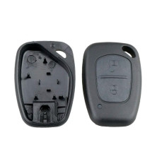 Coque de Porte-Clé Clip Clé Télécommande à 2 Bouton Remplacement Compatible  avec Renault Trafic Vivaro Master Kang Voiture