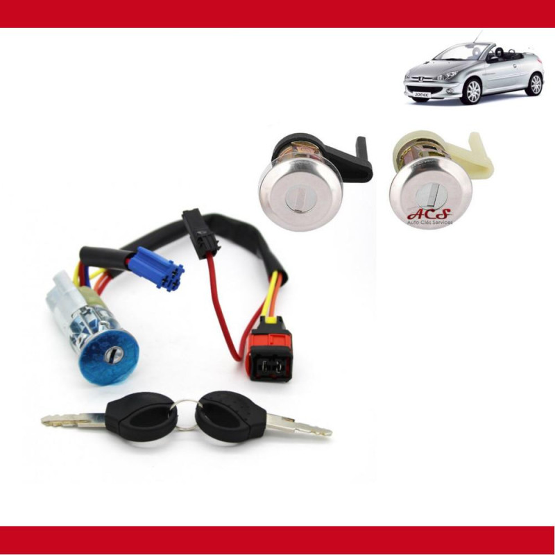 Kit barillets neiman antivol de direction Peugeot 206 tous les modèles