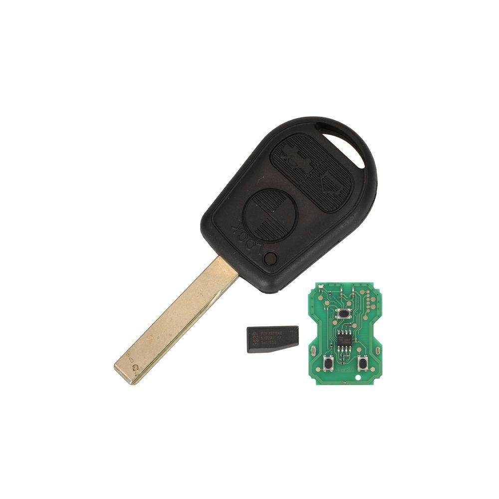 2x Black 3-Button Smart Remote Key Case Shell Fob For BMW E32 E34 E36 E38 E39 E46